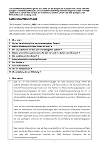 Fair Processing Notice - Germany
